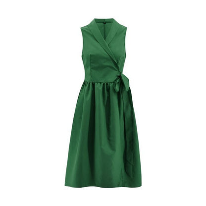 Elena Sleeveless Midi Dress Women – Belted Summer A-Line Dress 5