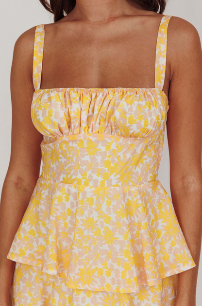 Flori | Women's Floral Maxi Dress with Ruffle Detail | Elegant Summer Formal Wear 4