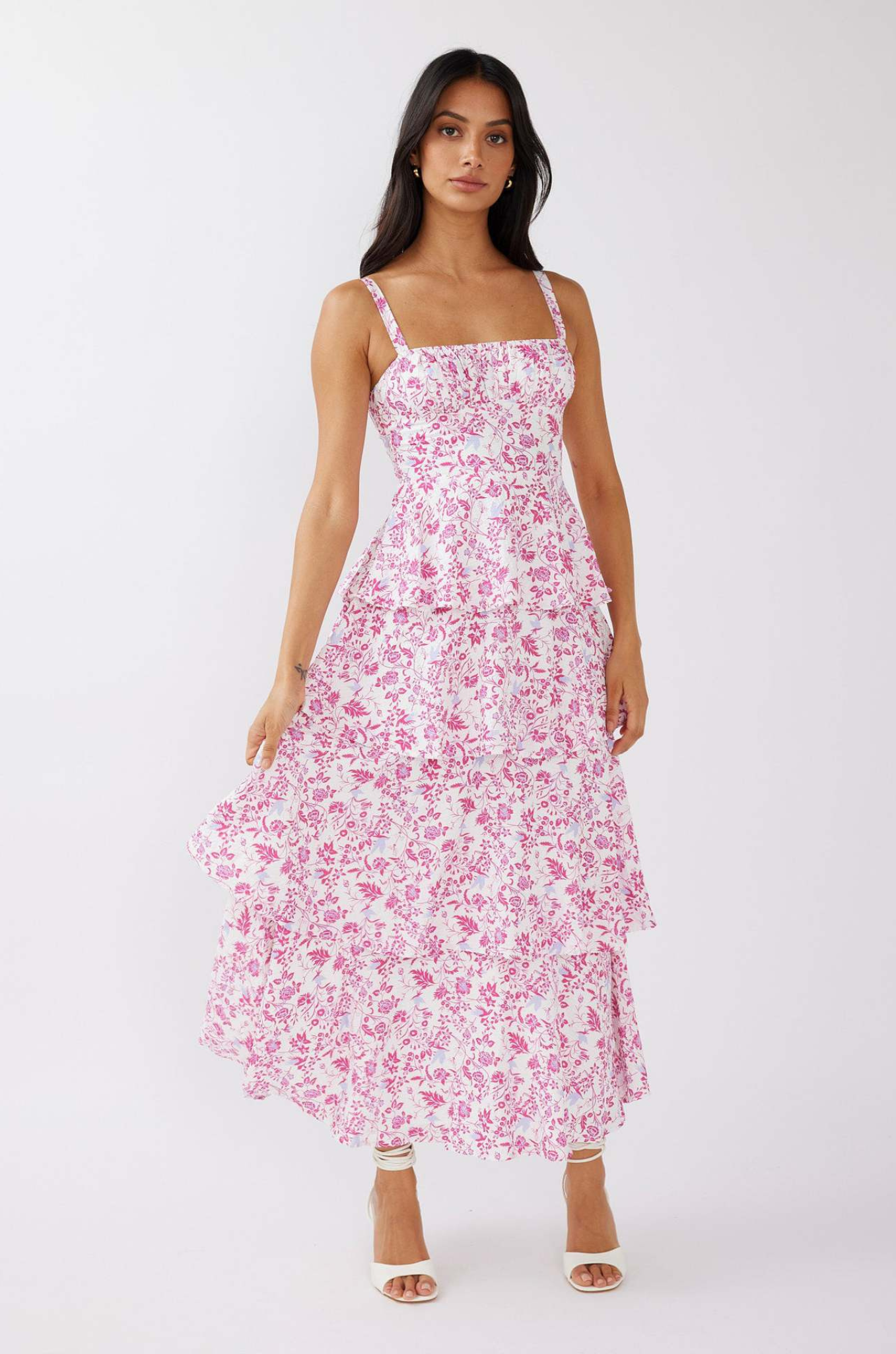 Flori | Women's Floral Maxi Dress with Ruffle Detail | Elegant Summer Formal Wear 5