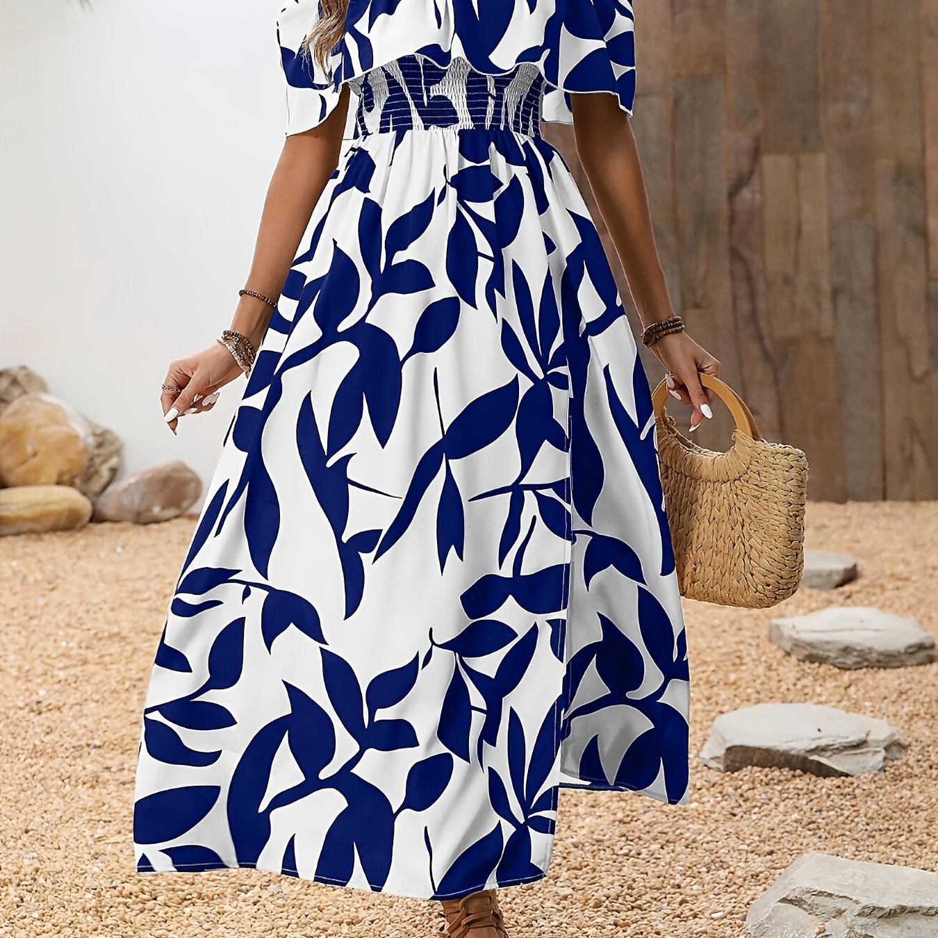 Amelia Off Shoulder Maxi Dress Women – Printed Ruffle Dress 6