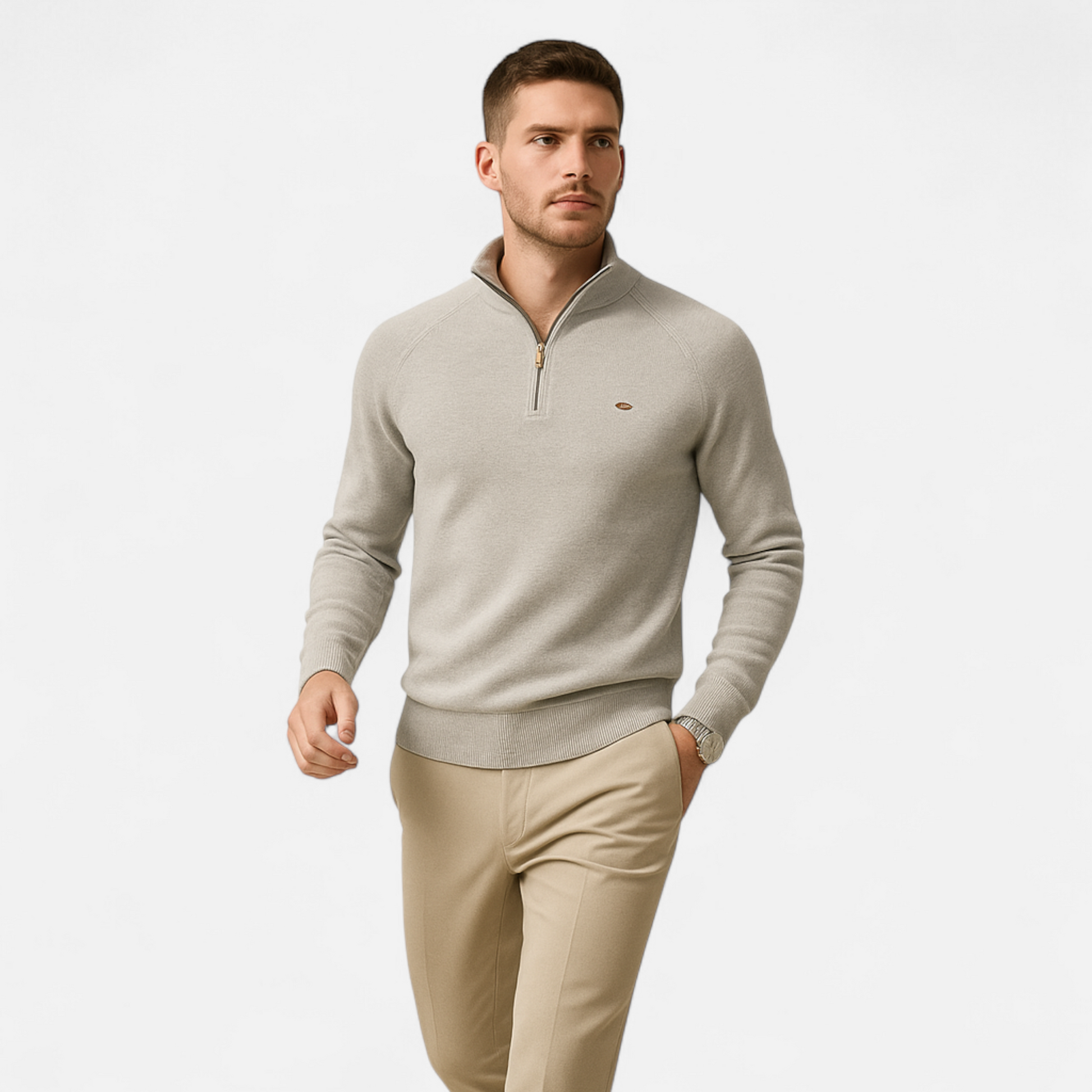 Oliver | Cozy Cotton Half Zip Sweater for Men 2