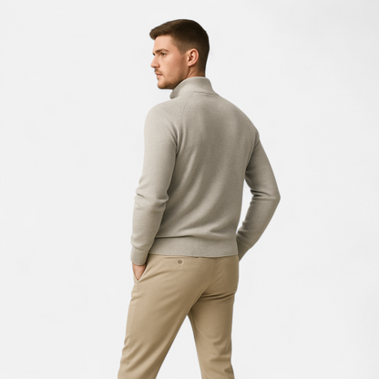 Oliver | Cozy Cotton Half Zip Sweater for Men 3