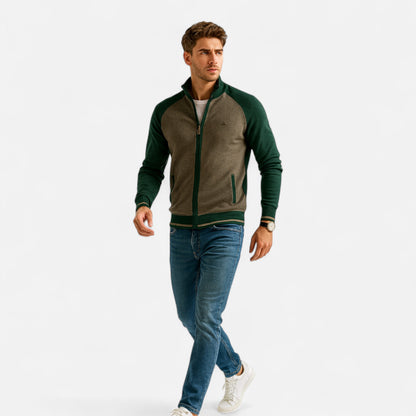 Men’s Sweater with Zip Front – Soft Cotton Knit for Everyday Wear