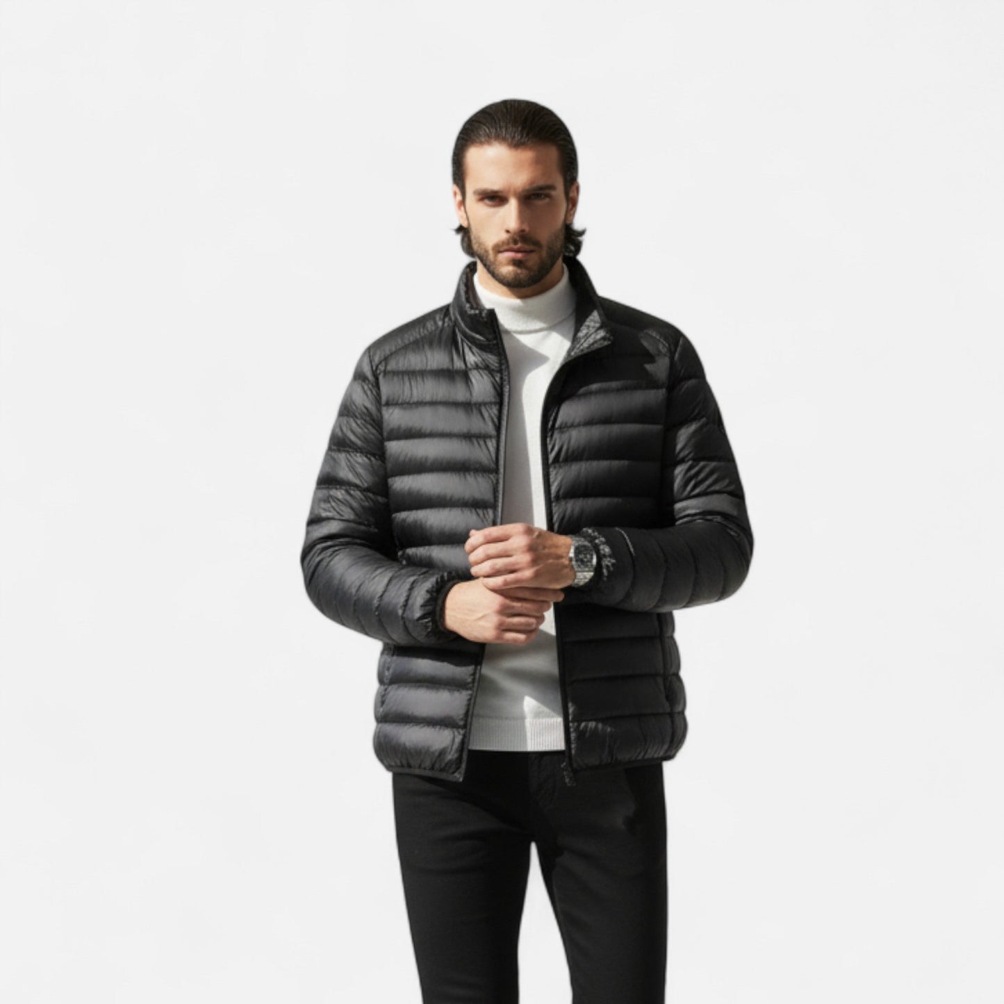 Men’s Lightweight Jacket – Slim Stand-Collar Design for Everyday Comfort