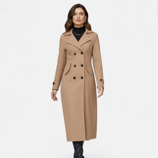 Women’s Long Coat with Structured Fit – Comfortable Layer for Everyday Wear