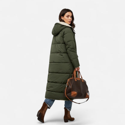Women’s Winter Coat – Long Padded Design with Soft Fleece Warmth