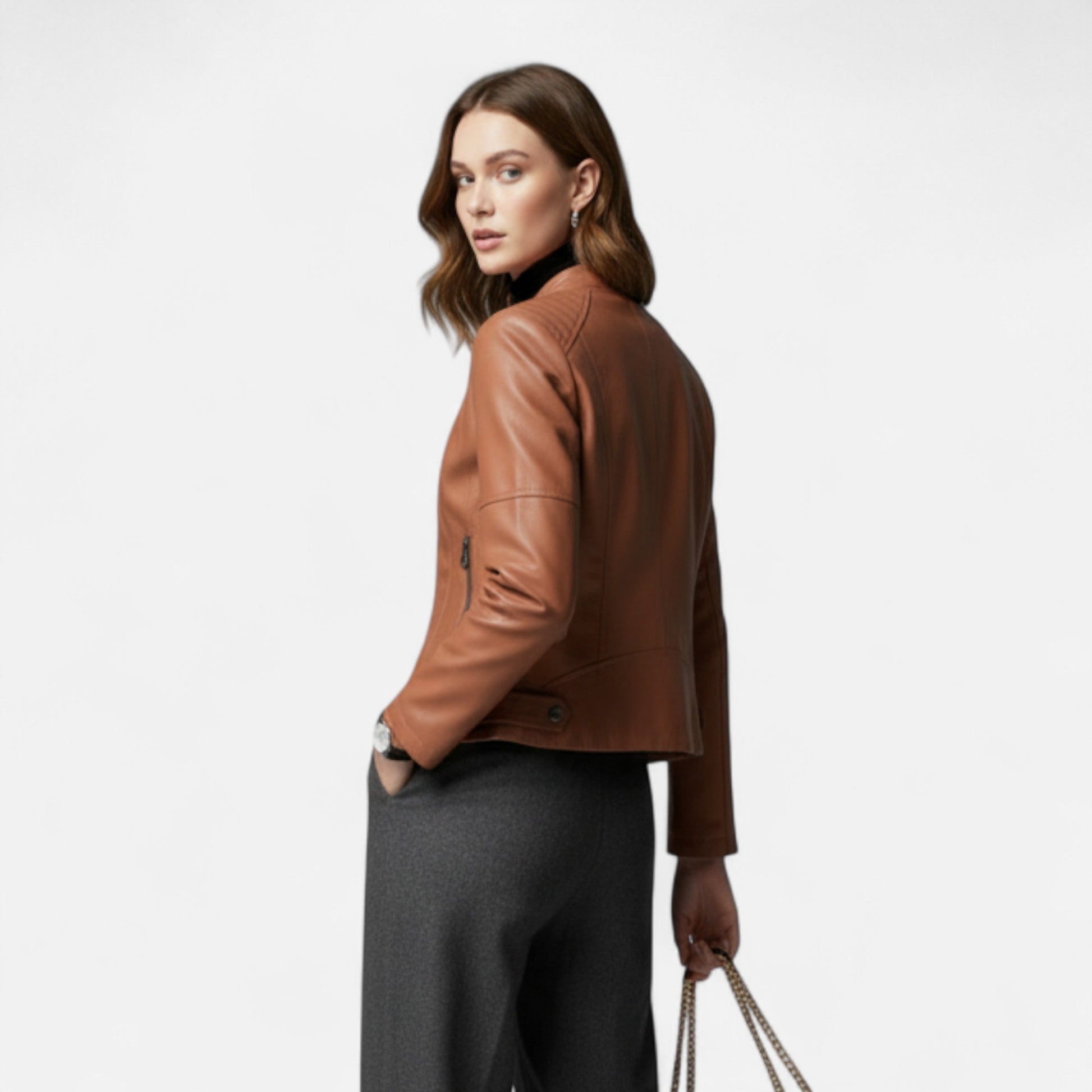Lydia | Modern Lightweight Womens Leather Jacket 2