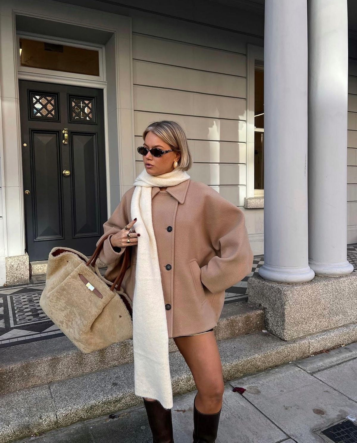 Jazzy Collection | Women's Wool Coat with Oversized Fit | Stylish Winter Outerwear for Cold Weather 10