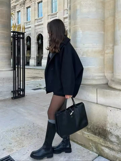 Jazzy Collection | Women's Wool Coat with Oversized Fit | Stylish Winter Outerwear for Cold Weather 7
