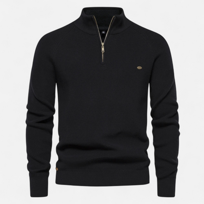 Oliver | Cozy Cotton Half Zip Sweater for Men 4