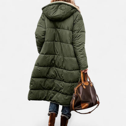 Women’s Winter Coat – Long Padded Design with Soft Fleece Warmth