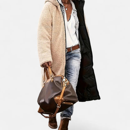 Women’s Winter Coat – Long Padded Design with Soft Fleece Warmth