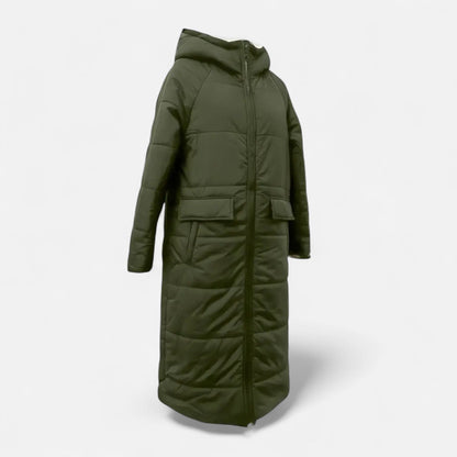 Women’s Winter Coat – Long Padded Design with Soft Fleece Warmth