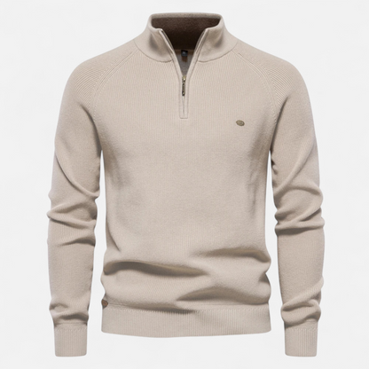 Oliver | Cozy Cotton Half Zip Sweater for Men 6