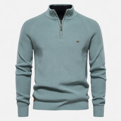 Oliver | Cozy Cotton Half Zip Sweater for Men 7