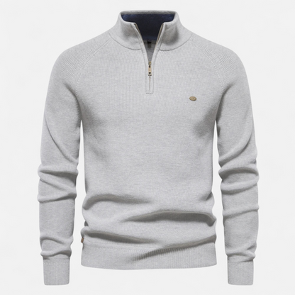 Oliver | Cozy Cotton Half Zip Sweater for Men 1