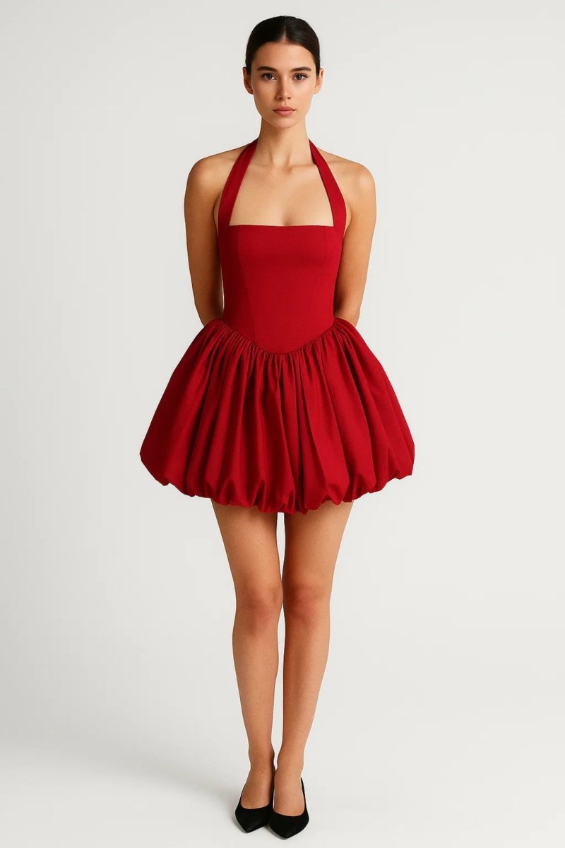 Mila Polka Dot Mini Dress Women – Elegant Short A-Line Dress 5