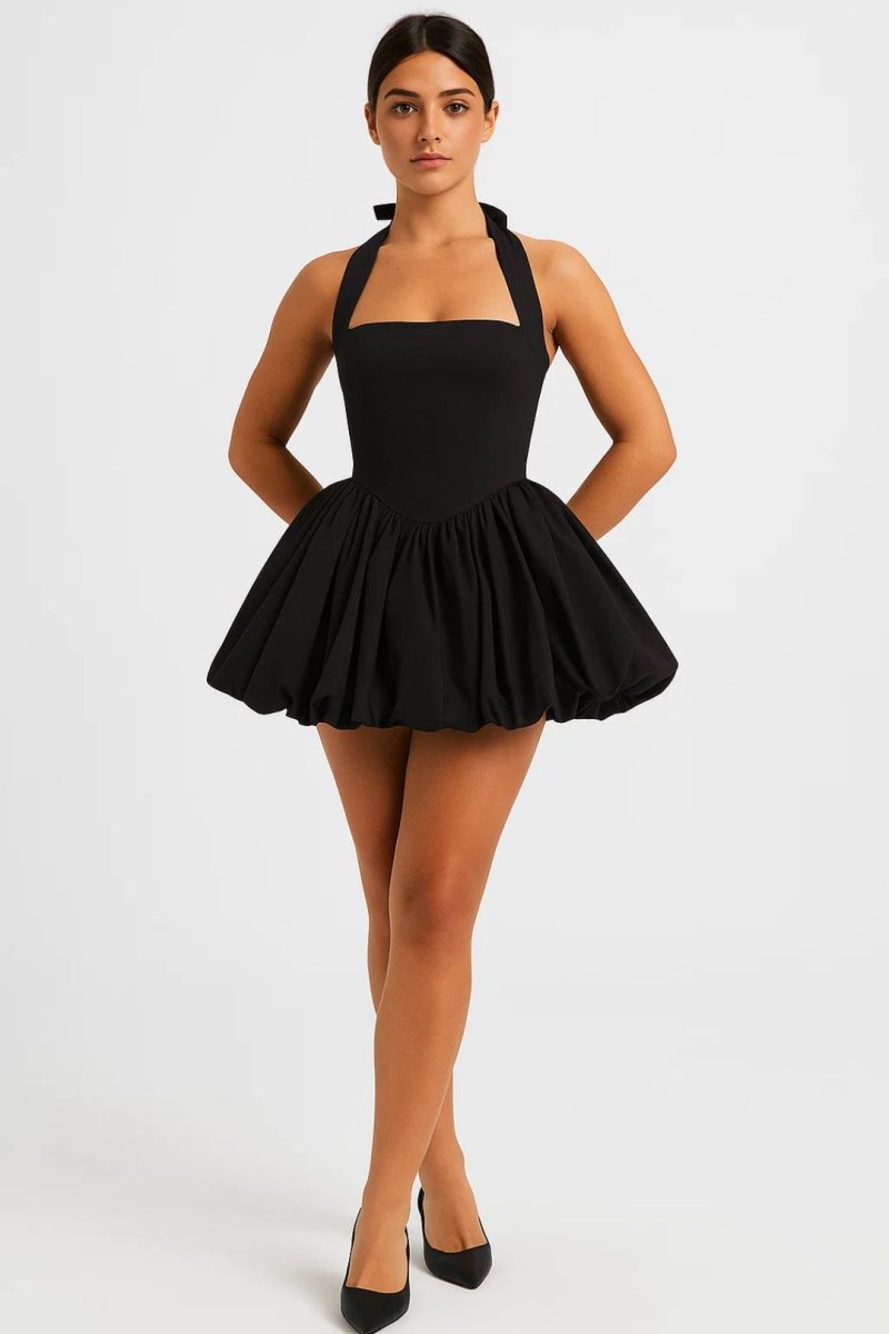 Mila Polka Dot Mini Dress Women – Elegant Short A-Line Dress 6