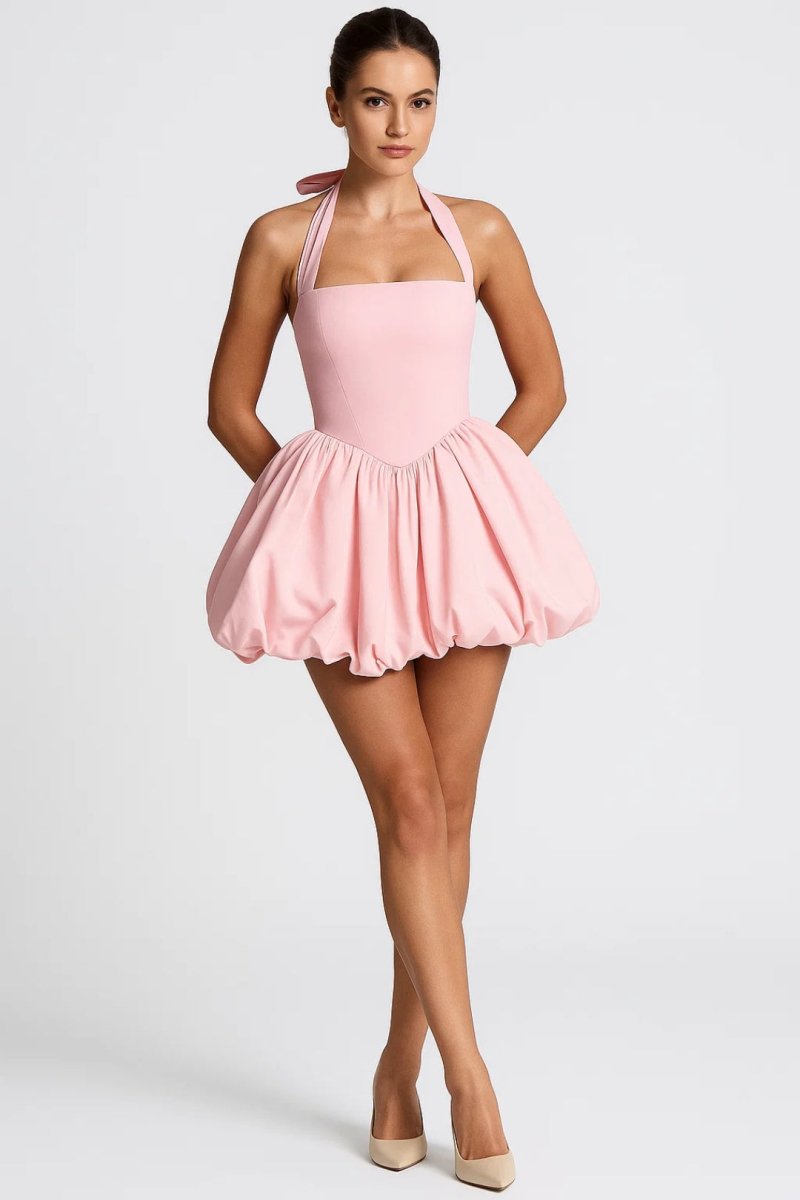 Mila Polka Dot Mini Dress Women – Elegant Short A-Line Dress 7