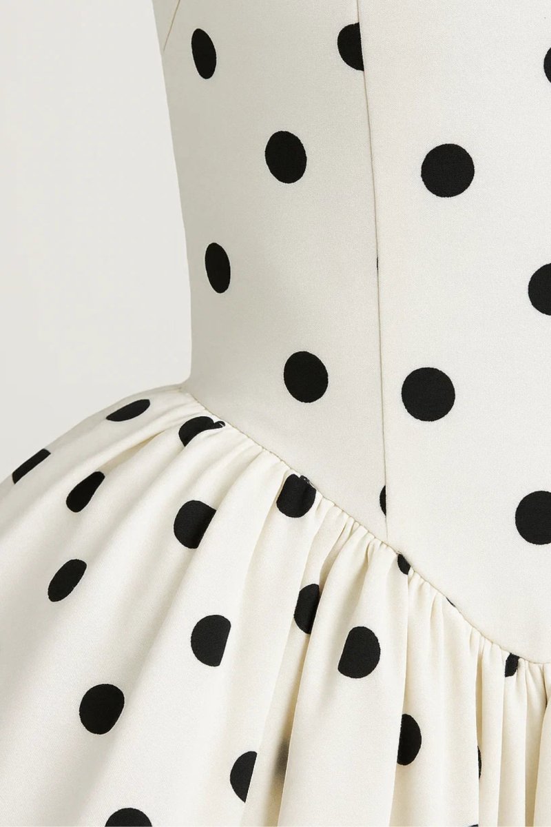 Mila Polka Dot Mini Dress Women – Elegant Short A-Line Dress 4